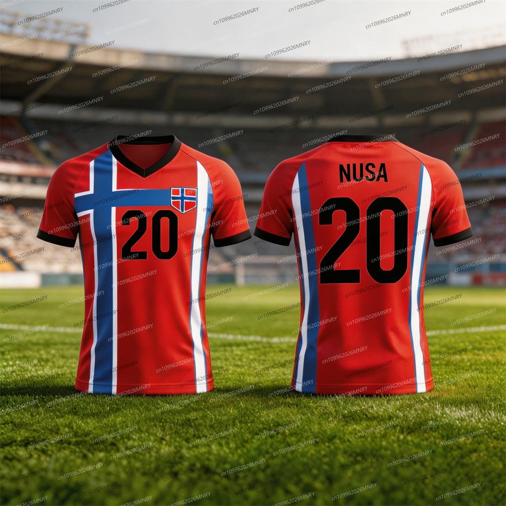 25/26 Norway Jersey HAALAND Summer Men Jersey Sports Training Uniforms Jersey Breathable Quick Drying Fan Jersey Women Jersey