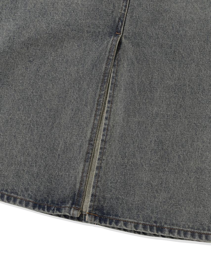 Code Graphy (Women) Denim Long Skirt_Vintage Blue