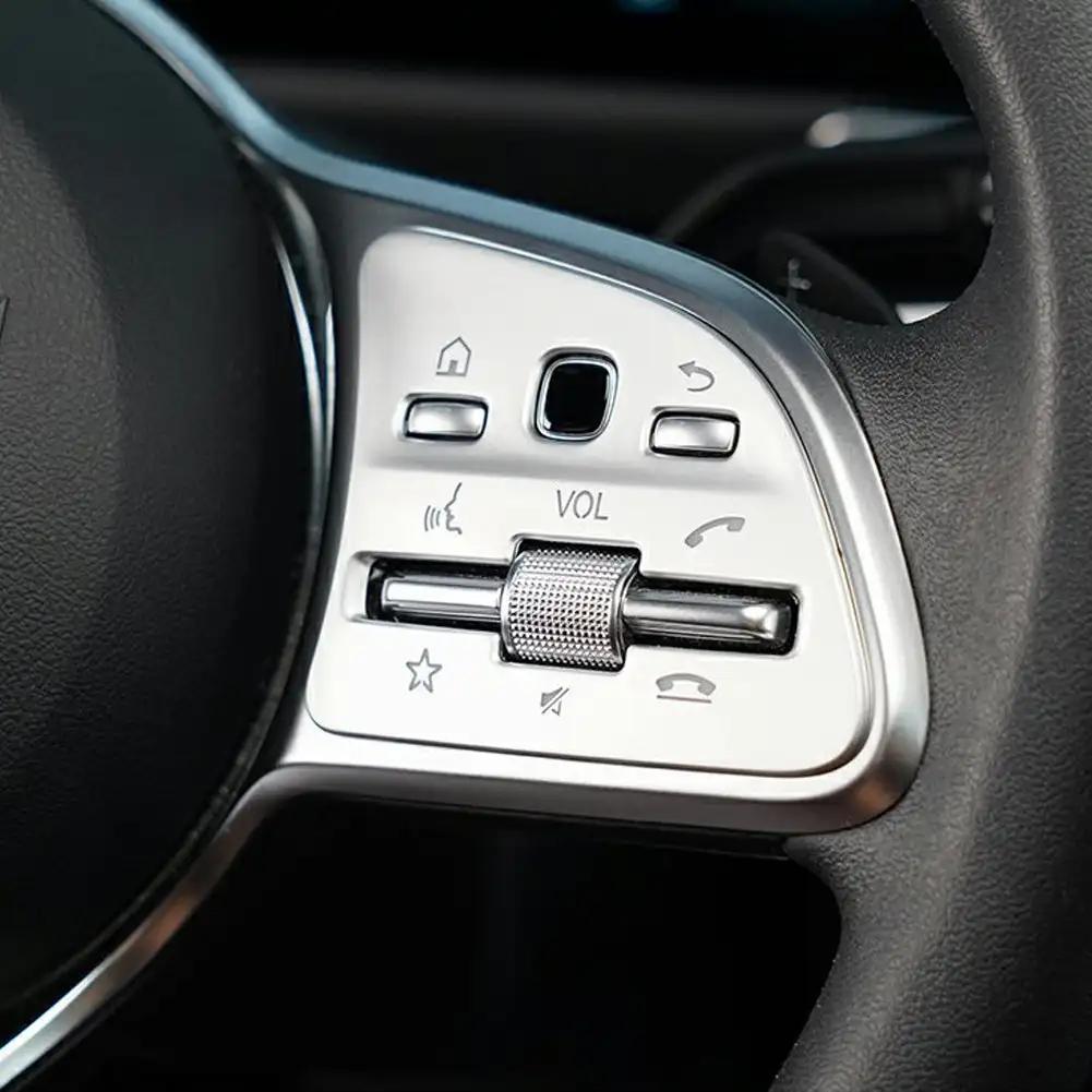 Car Steering Wheel Air Conditioning Button Central Control Button Start Button Cover Sticker For Mercedes Benz GLB GLA A B CLA