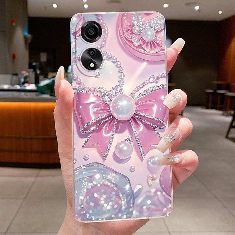 Case For OPPO A78 4G 5G A98 F23 A1X Flower Butterfly Phone Cases For Oppo A98 Soft Silicone Capa Transparent TPU Jelly Cover