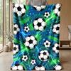 Voetbal Explosie Thema deken Lichtgewicht Warme Flanellen Deken Decoratieve Plaid voor Huisdecoratie