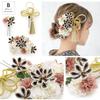 [SOUBIEN] Soubien Hair Ornament Set for Coming-of-Age Ceremony, Mizuhiki, Tsumami-zaiku, Furisode, Graduation Ceremony, Hakama, 3-Piece Set, Cherry