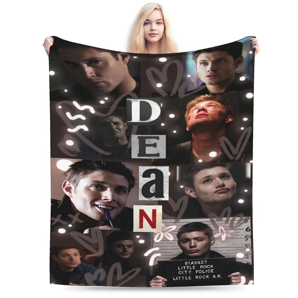 Coperta di Flanella Jensen Ackles Inverno Dean Winchester Coperta Plaid Super Calda per Bambini Divano Letto Copriletto Novità