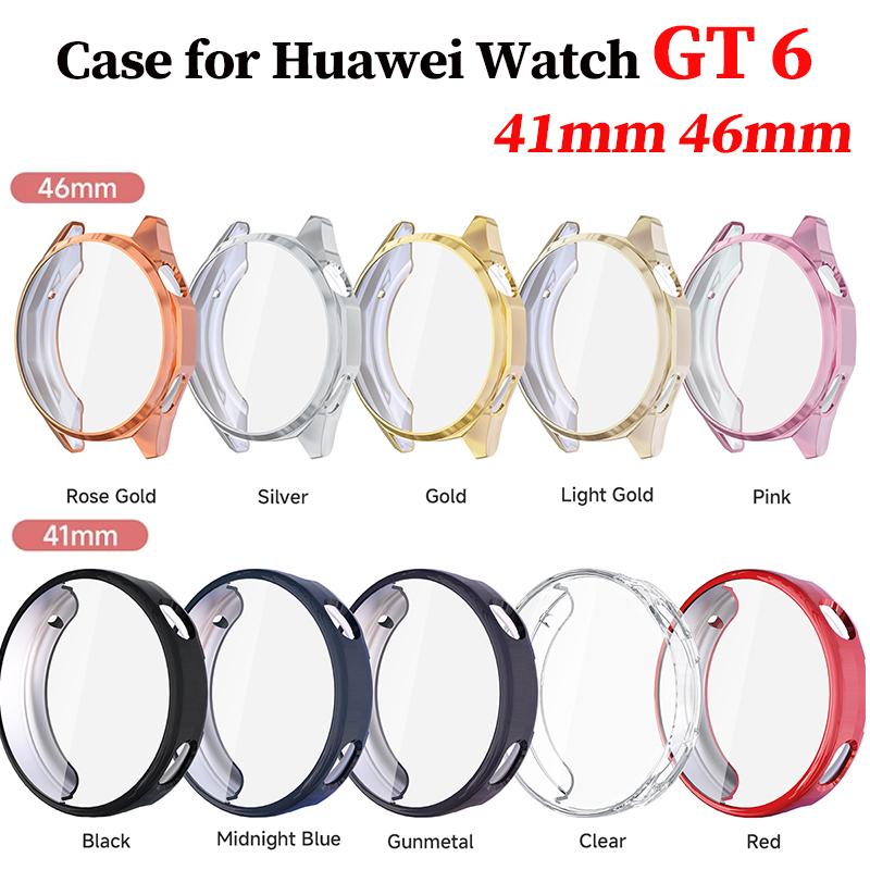Case for Huawei Watch GT6 41mm 46mm Screen Protector Accessories Soft TPU Bumper Shell Film Anti Fall for Huawei Watch GT6 Cover