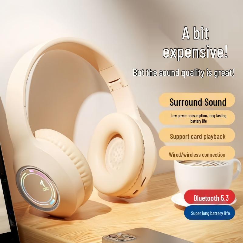 Wireless Over-Ear Extra Bass Bluetooth Gaming Headset M3 with Glowing Features