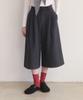 ADAUL Woolen Pintuck Long Burmuda Pants - Charcoal