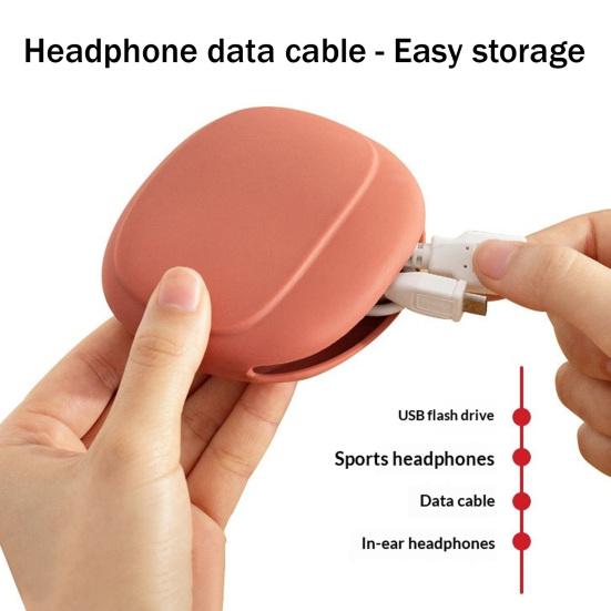 Carcasă Organizator Cablu Căști din Silicon Impermeabilă Mini Portabilă Călătorie Căști cu Fir Căști Chei Cabluri de Date Cutie de Depozitare Accesorii Căști