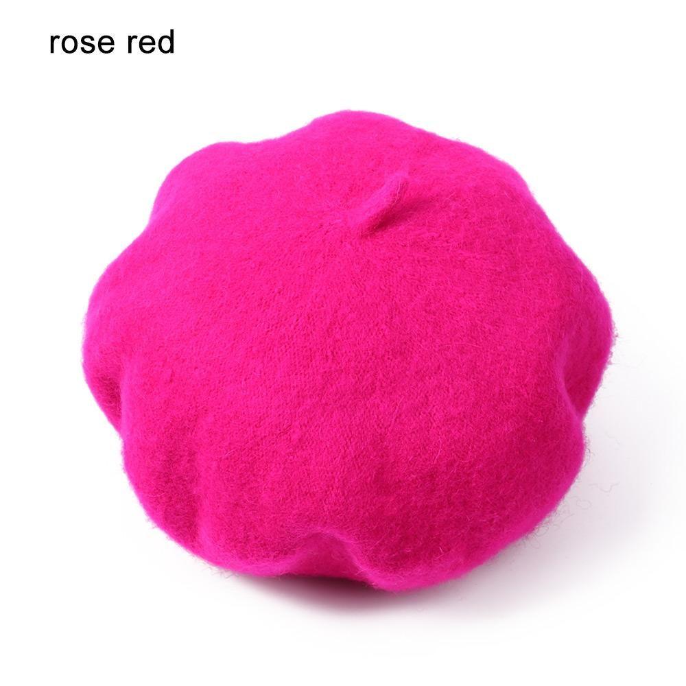 Girls Winter Warm Beanie Autumn Hat Wool Beret Cap Pumpkin Felt Headgear Felt Berets