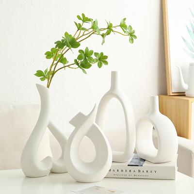 Biały ceramiczny wazon Home Decor wazony dekoracja pokoju kompozycja kwiatowa pojemnik Nordic Desktop Art doniczka dekoracja