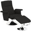 Massage Chair with Ottoman, Reclining Backrest, 78 X 95 X 88 Cm, Black