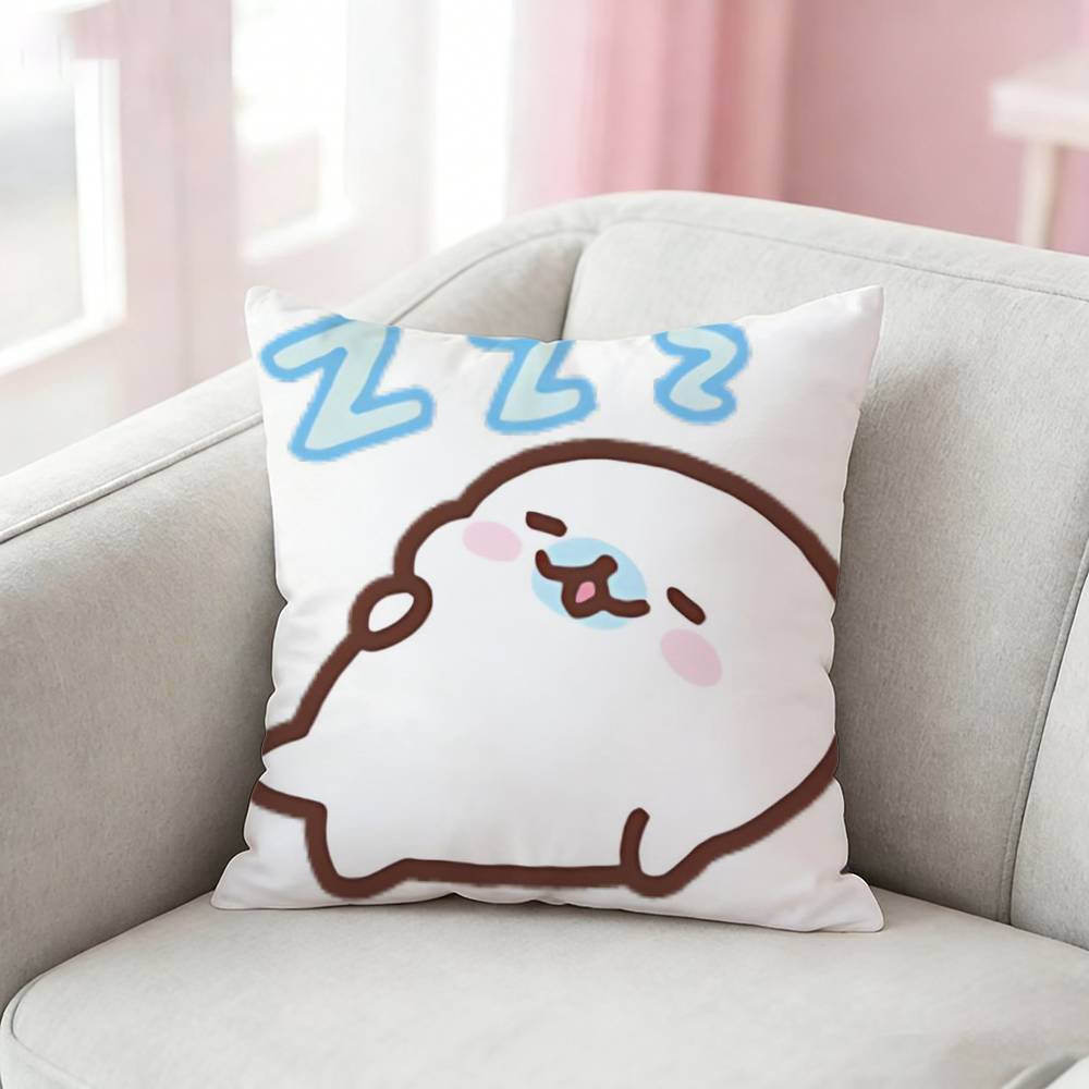 Cute M-Mamegoma Pillow Case For Sofa Living Room Home Office Decor Protective Cover