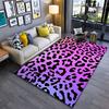Leopard Print Pink Gradient Carpet suitable as a non-slip mat for the living room or bedroom sofa