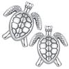 Silver Earrings Women's Earrings Sea Turtle 925 Silver Kolczyki Trusky