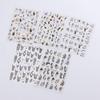 Abstract Line DIY Nail Stickers for Women Girls Nail Art Decorations Rose Gold Spring 3D Sliders for Manicure Nail Polish Decals