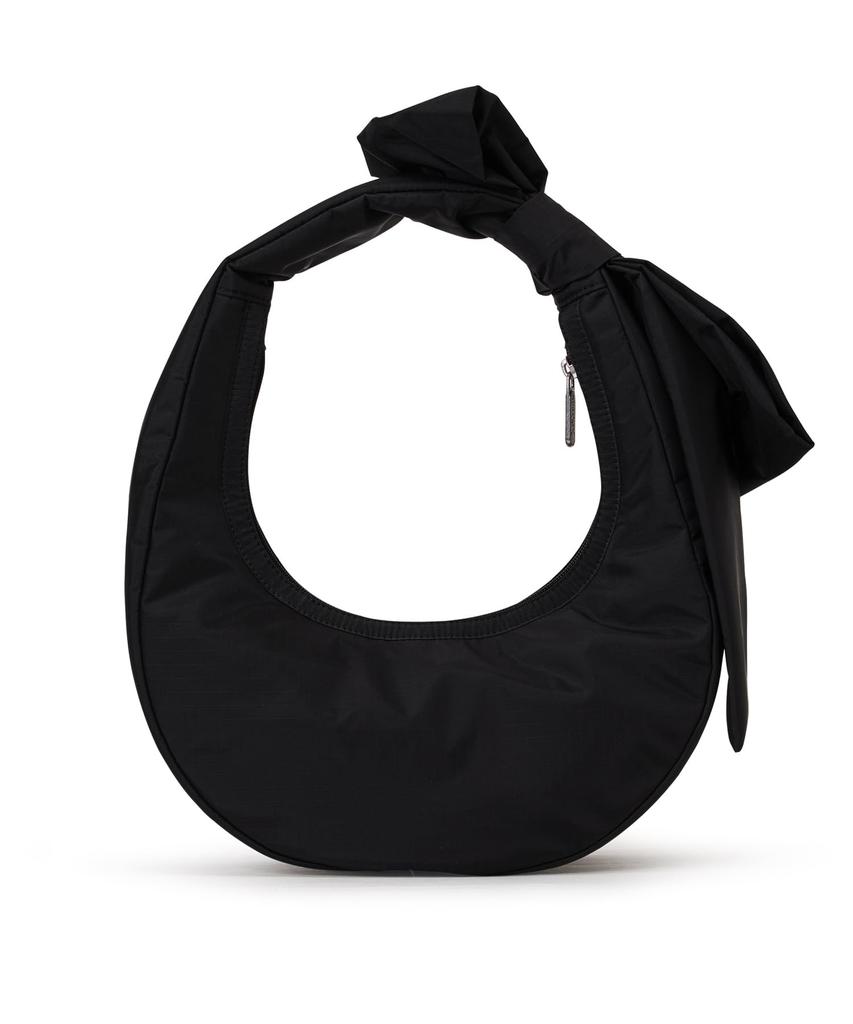 BOW CRESCENT SHOULDER3017Black Bows