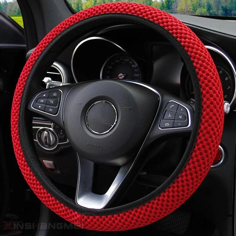 Car Steering Wheel Cover, All Season Universal, High-end, Summer Anti Slip and Sweat Absorbing Handlebar Cover