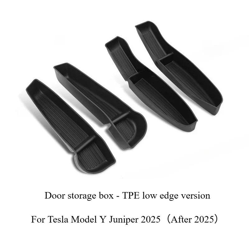For Tesla Model 3 Y 2025 Door Storage Box Side Door Handle Armrest Tray Organizer Umbrella Trash Can Foldable Washable Tidying