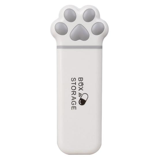 Yangyizhi Portable Pill Box, Cute Cat Paw Design, with Sealed Buckle Lid, Moisture-Proof 3 Compartment Organizer, Medicine Holder for Adults