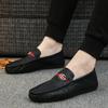 Platte Antislip En Waterdichte Heren Casual Schoen Ronde Neus Heren Leren Schoenen Nieuw Binnen Goedkope Uitverkoop Koreaanse Stijl Instapper Verkoop Pu