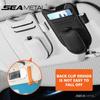 Leather Car Sun Visor Sunglasses Holder Organizer Pen Glasses Clip Card Holder