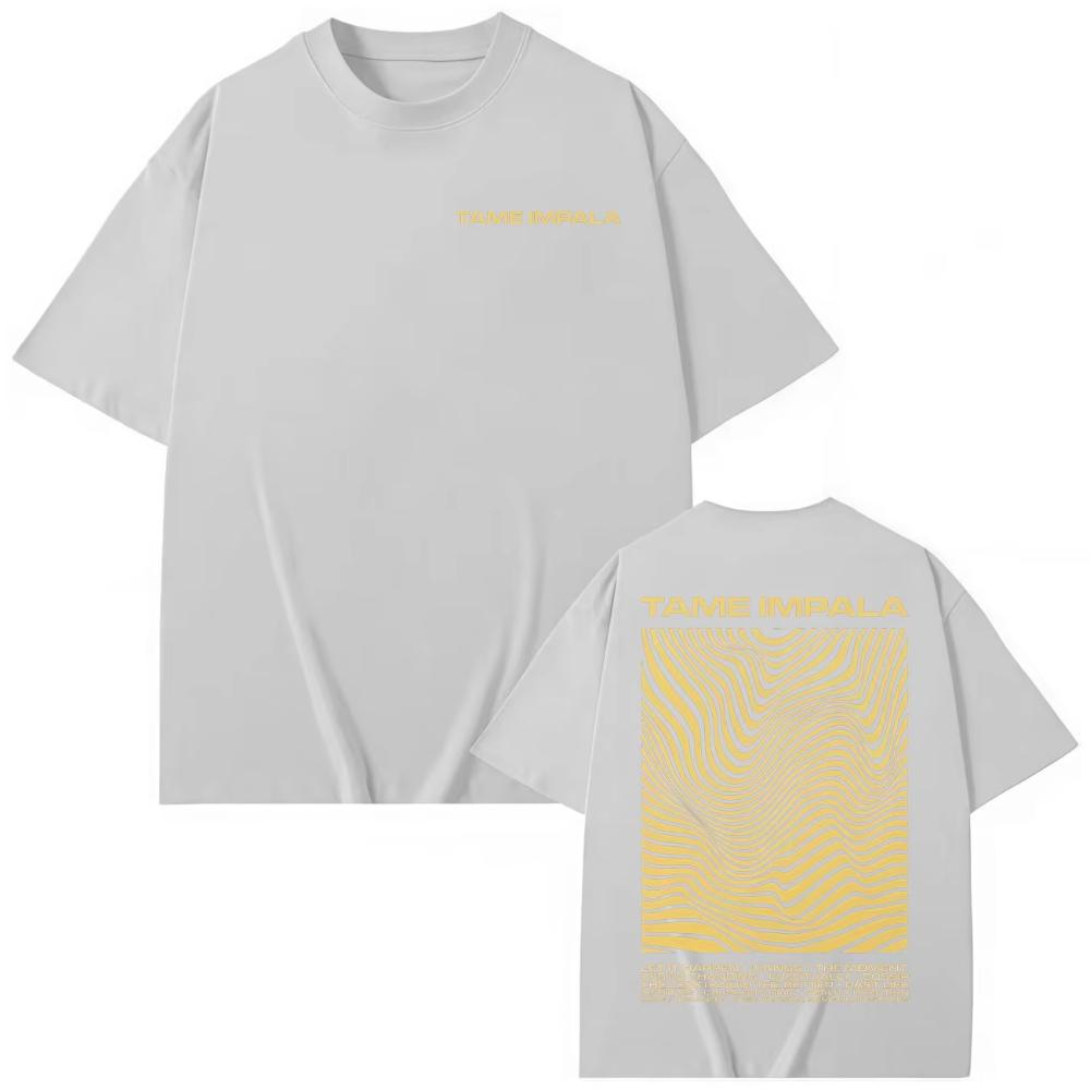 Rock Band Tame Impala Merch T Shirts High Quality Fashion Oversized T-shirts Men Women Casual Cotton Short Sleeve T-shirt