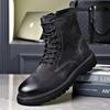 Fashion Men's Fashion Genuine Leather Boots Autumn Winter Shoes Outdoors Tooling Work Boot Vintage Handsome High Platform Desert Botas