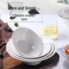 White Ceramic Microwaveable Bowl – Versatile for Soup, Noodles, Rice, and More, Ideal for Home or Commercial Use