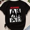 2026 JENNIE Summer Fashion Trendy Tee Men Women Vintage Top Hip Hop Streetwear Oversized Tshirt Short Sleeve Casual Clothing