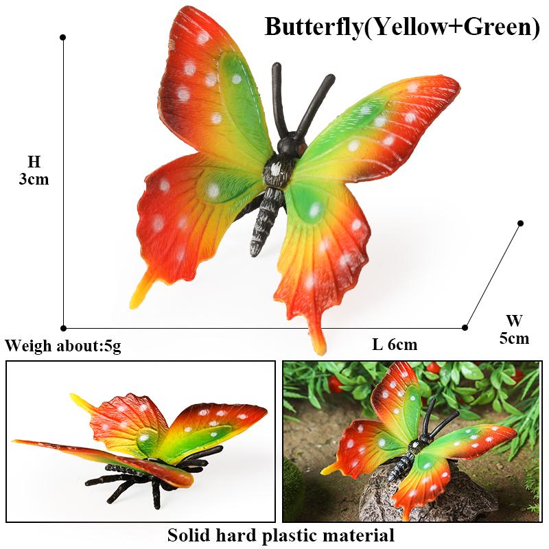 Oenux Modelo de Animales Insectos Mariposa Monarca Actias Ningpoana Mariposa Cola de Golondrina Ciclo de Vida Figura de Jardín Juguete Educativo para Niños Regalo
