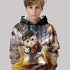 Kinderkleding Hoodies Lange Mouw Kinder Sweatshirt Cartoon Kindermode Kattenprint Meisjes Zomerkleding Jongens Top