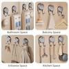 Durable No Drill Suction Cup Double Hook Wall Organizer Removable Bathroom Hooks Press Type Key Clothes Hook Home