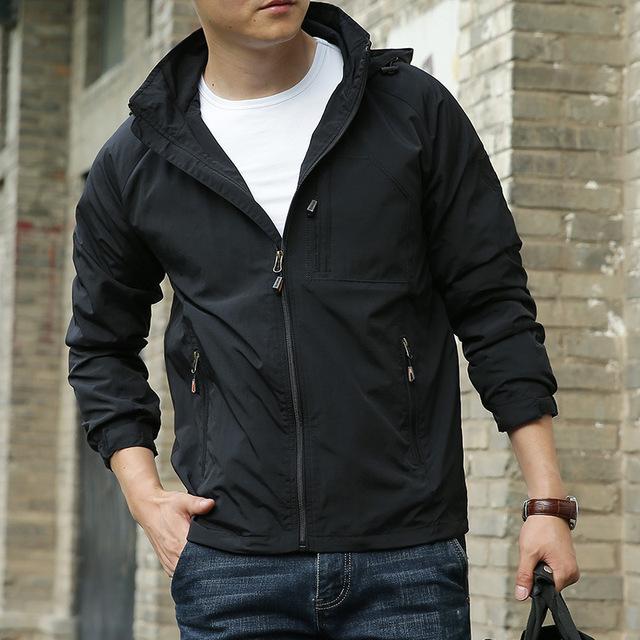 Men's Outdoor Hiking Camping Jackets Waterproof Hooded Windbreaker Coat Autumn New Casual Jacket Tactics Military Jacket Men