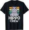 Hippo Crew Hippos Cute Saying Hippopotamus Hippo Gift Unisex T-Shirt Mens Womens Tees Top