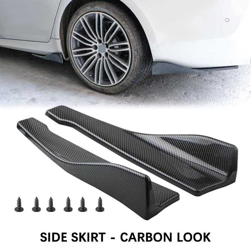 2 STÜCKE Universal Auto Heckspoilerlippe Carbon Fiber Flügelverkleidung Schutz Anti-Crash-Diffusor Seitenschweller Wickelwinkel Splitter