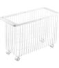 Jitsugyo Laundry Basket with Casters Wide & Low White Approx. W54.5 X D25 X H37.5cm (When Using Handle Approx. H65.5cm) Tower 6627 Laundry