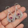Bijuterii cu Piatră Prețioasă Rubelit Roz, Cercei din Argint Sterling 925, Cercei Farmecanți Handmade, Cercei Boemi cu Rubelit Cadou Pentru Bunică