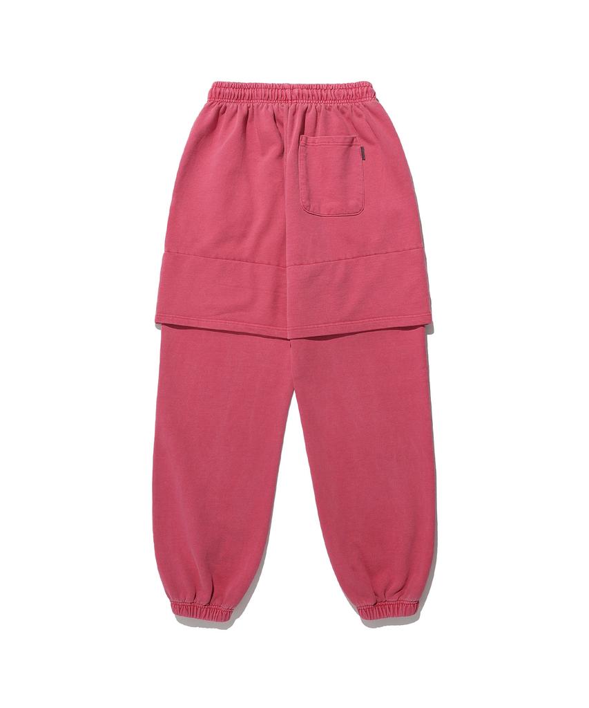 NICEGHOSTCLUB Pigment Layered Sweat Pants_Red(Ng2Esupa01A)
