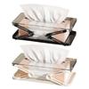Clear Tissue Box Holder Spring-loaded Tissue Dispenser Transparent Desktop Tissue Box Cover for Home
