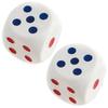 Rubonarie Soft Large Dice, Stress Relief, 2-Piece Set, 8x8x8cm (White)