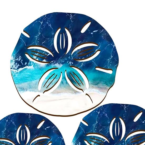 Coin Wall Decoration Eco-Friendly Wood Ornaments Ocean Theme Artistic Design Wall Art for Living Room Bedroom