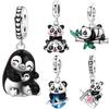 Copper Cute Penguin Animals Pendant Beads Original Pendants Bracelet Charm Jewelry Party Diy Trendy Gifts