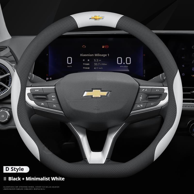 Leather Car Steering Wheel Cover for Chevrolet Aveo Cruze Spark Orlando Prisma Sail Tracker Silverado Camaro Equinox Accessories