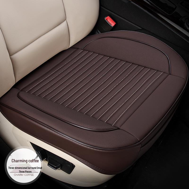 Leather Universal Car Seat Cushion, Breathable and Full Surround Design for All Seasons.