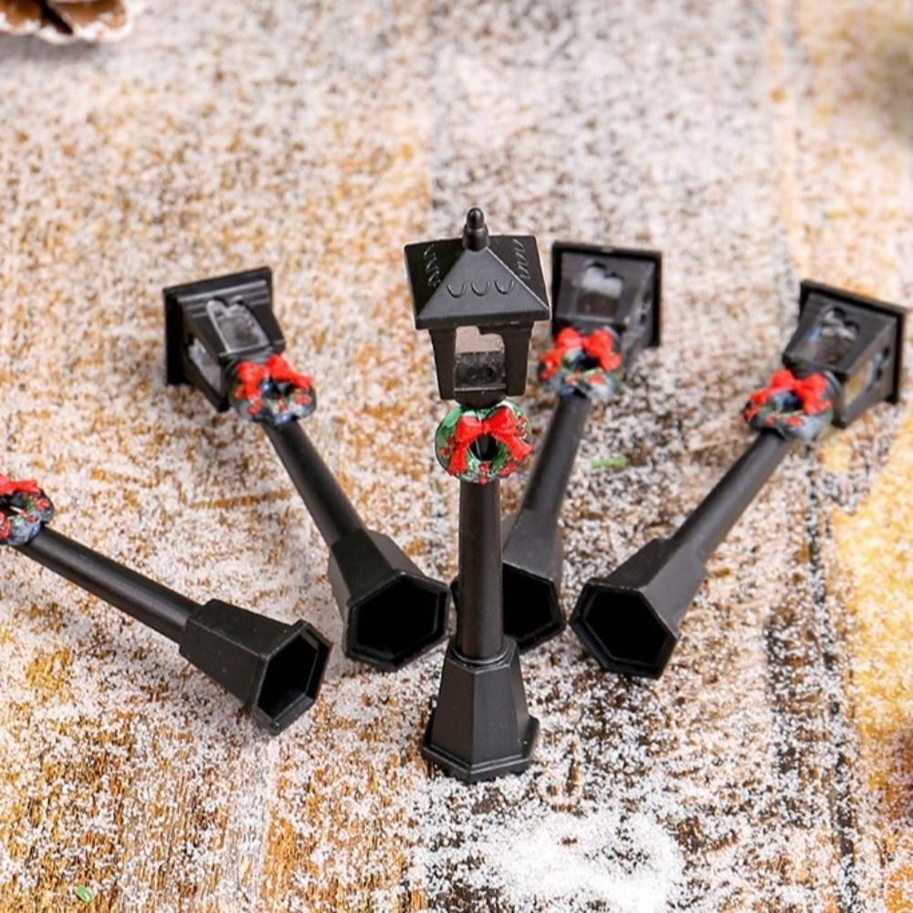 5PCS Plastic Model Model Railway Train Lamp Miniature Dollhouse Decor Park Landscape