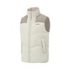 BADFIVE Down Vests Men's Gravel White Gray Stand Collar Fleece Lined Other AMRV029-1