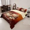 3pcs Autumn Harvest Pumpkin Thanksgiving Printed Chipless Bedding Set Multi Size Bedding Decoration for Bedroom and Dormitory