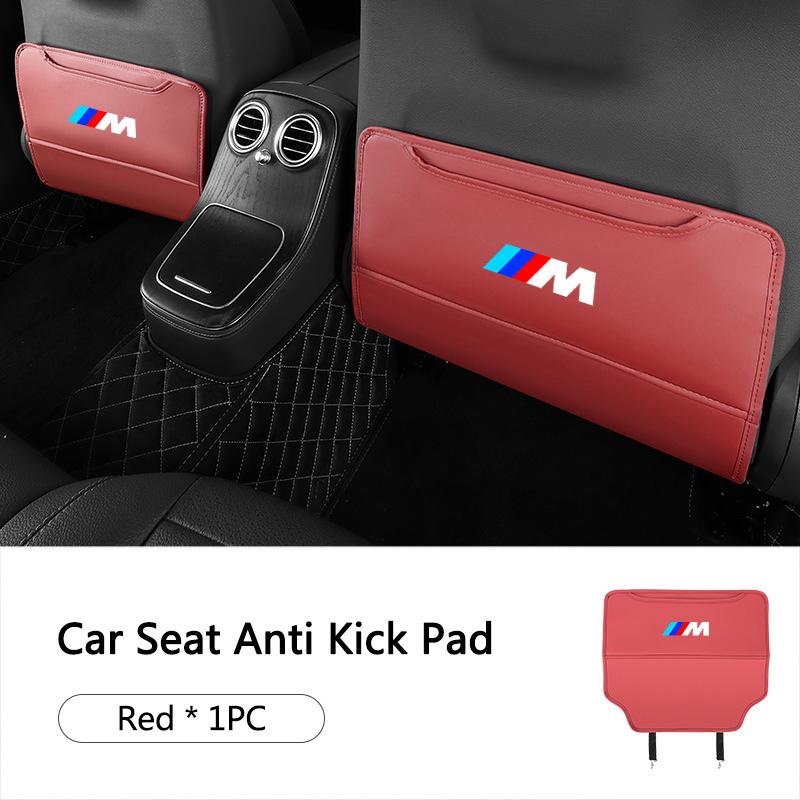 High-end Leather Car Seat Back Protection Mat Anti Kick Pad Anti-dirt Pad For BMW M F10 F20 E83 E90 E92 E93 X1 X5 X6 E53 E63 E84