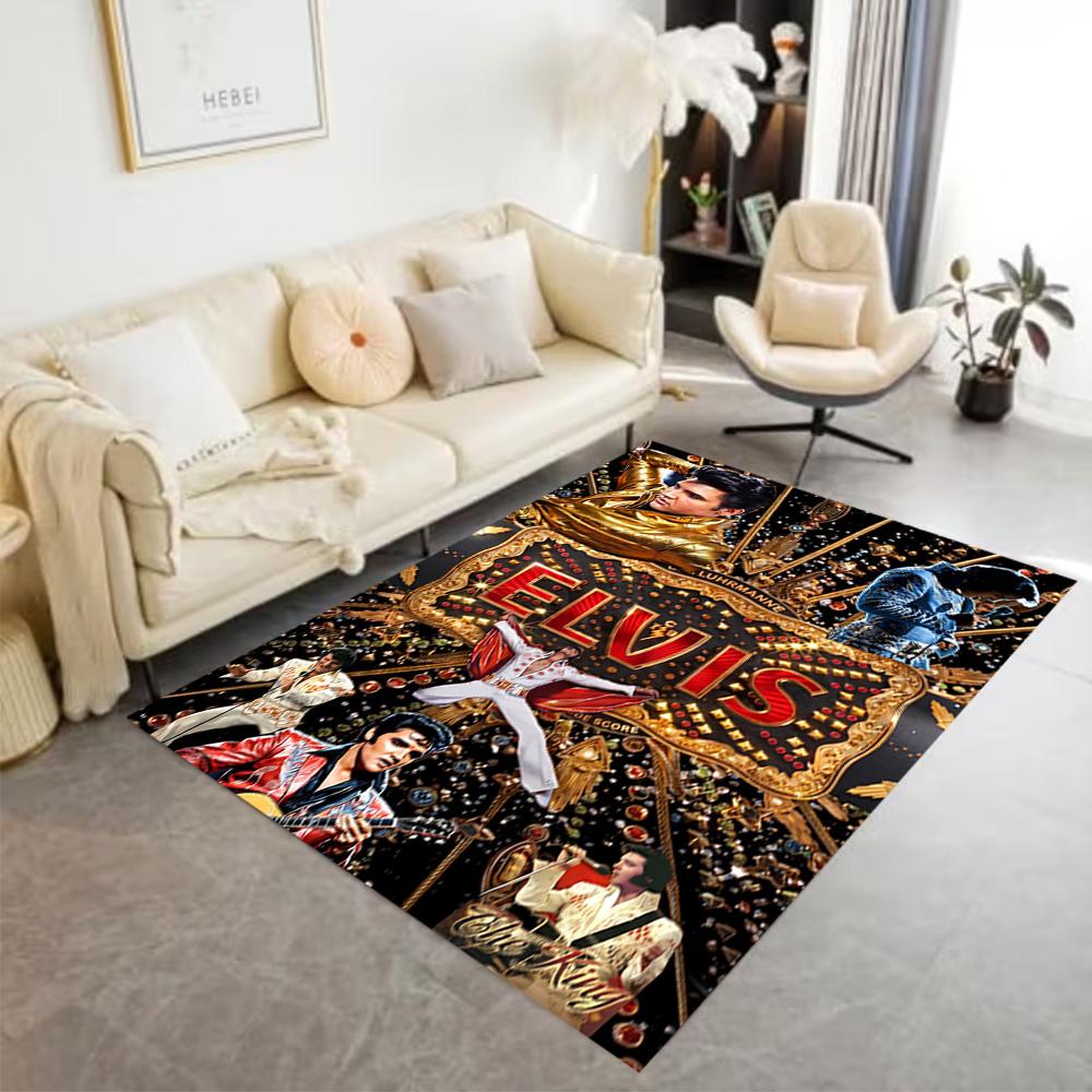 Elvis Presley Performance Floor Rug Office Rug Perfect for Game Room Playrooms Balcony Foyer Antislip Carpet Office Home Decor Best for Christmas