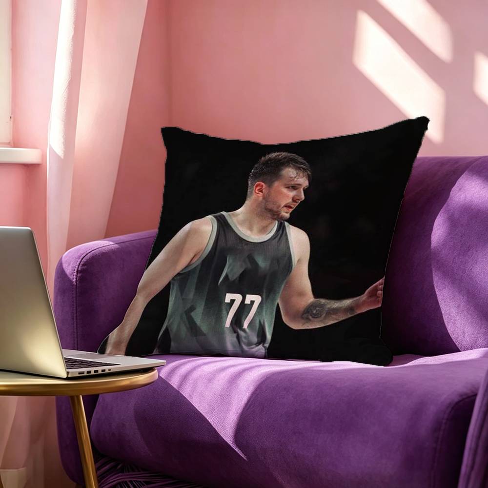 LLuka DDoncic Pillow Case Square DoubleSided Sofa Cushion Cover Bedroom Bedside Pillow