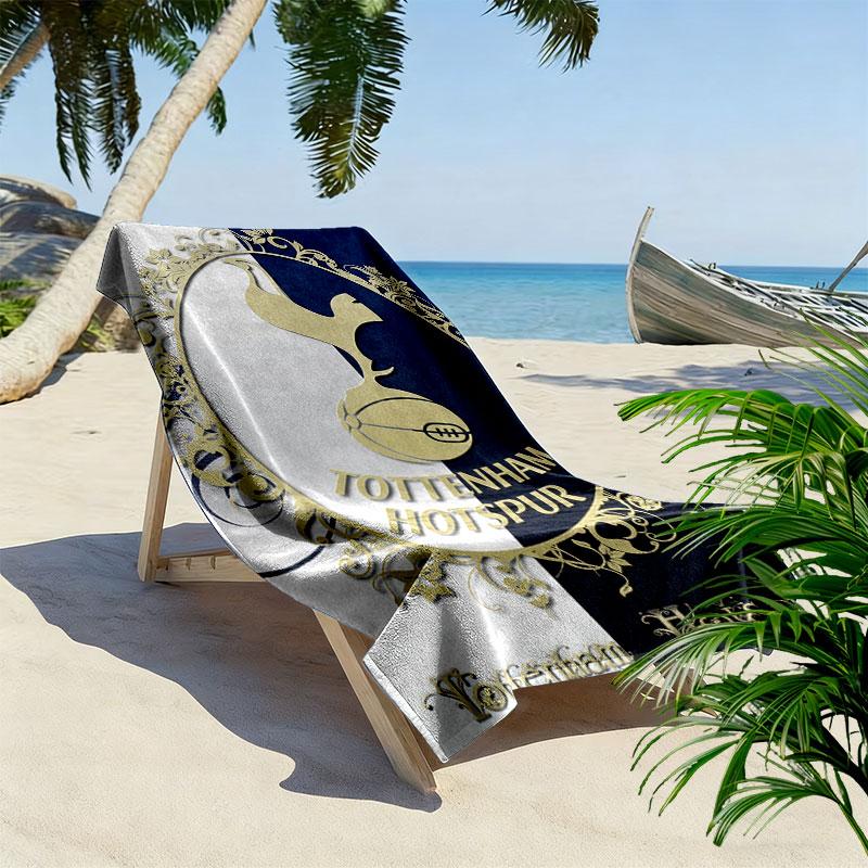 Spurs Logo Print Strandtuch, Großes Weiches Schnelltrocknendes Handtuch für Strand Camping Schwimmen